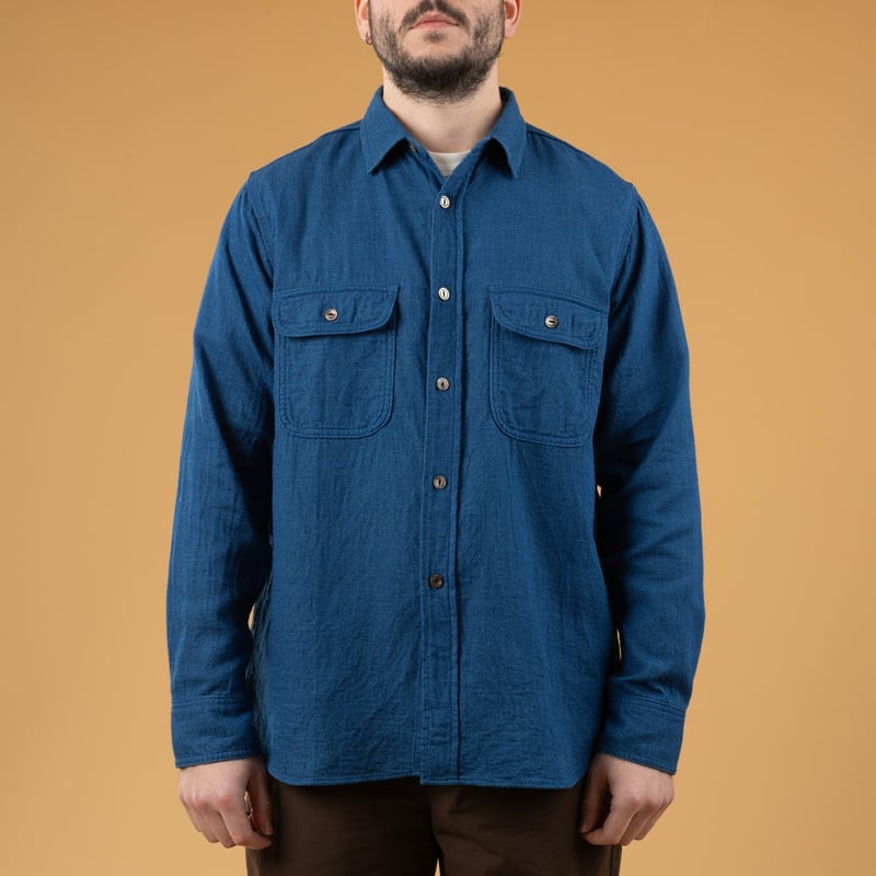 F3507 Indigo Panama Double Gauze Blue