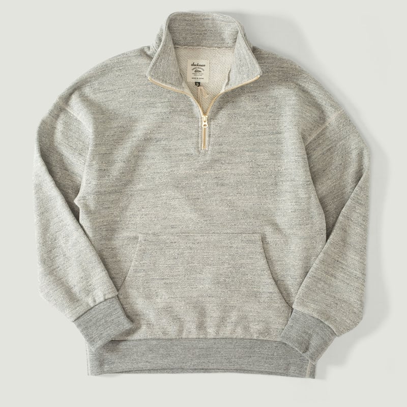 vignette flâneurs JACKMAN  GG Sweat Half-Zip Heather Gray