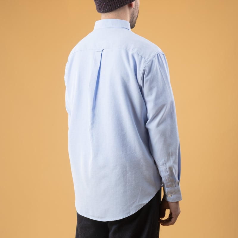 Image flâneurs porté de dos chemise FRIZMWORKS OG Oxford Oversized Shirt Blue