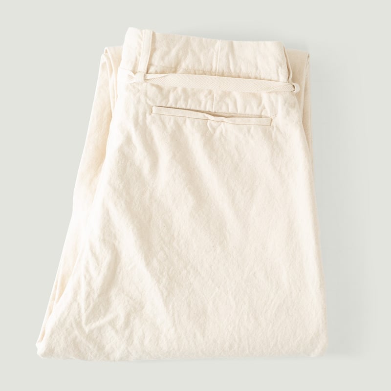 10oz Canvas Tapered 2Tuck Pants Natural