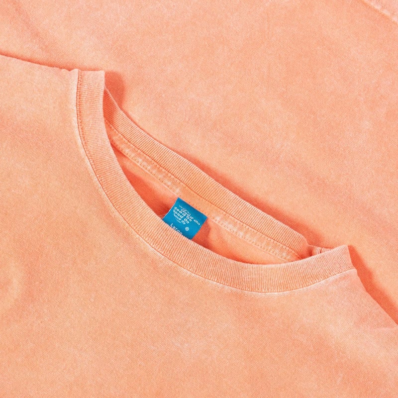 GOOD ON  LS Pocket Crew Tee Vintage Dye Peach image flâneurs col