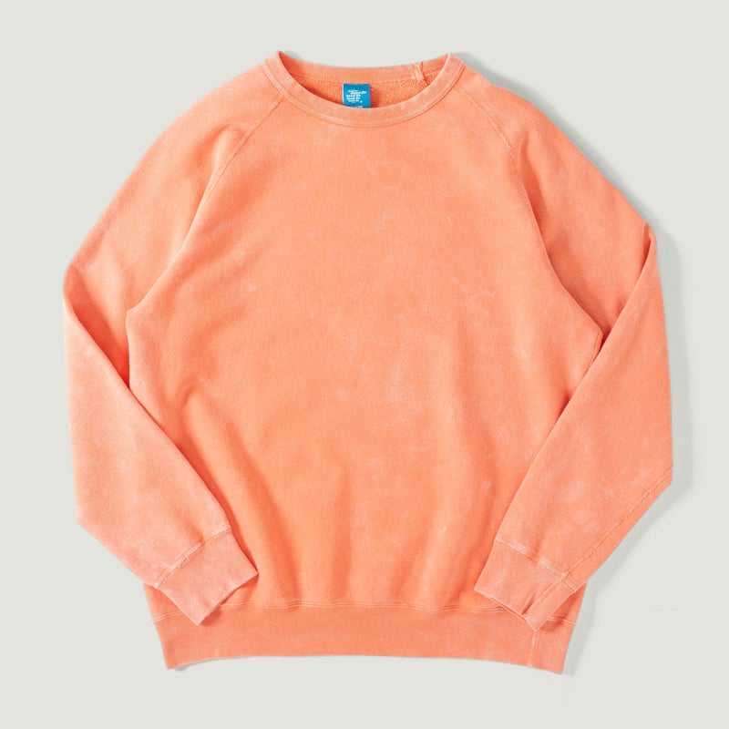 GOOD ON  Raglan Crew Sweat Vintage Dye peach images flâneurs vignette