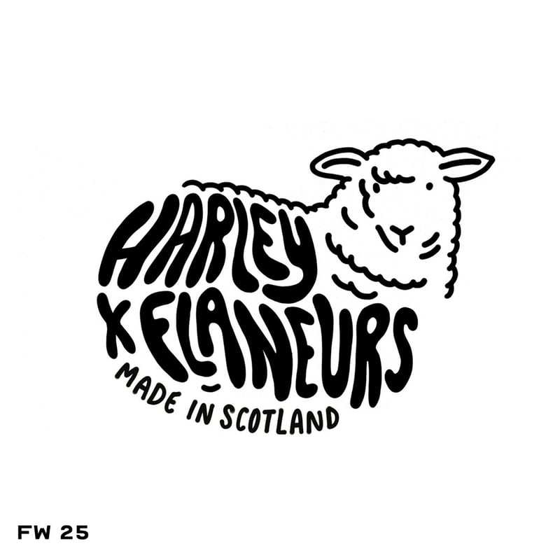 Pull Harley Of Scotland X Flâneurs Shaggy Crew Neck Sweater Pearl