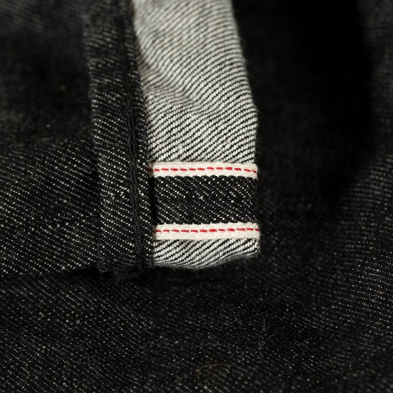 image détail selvedge ID flâneurs STUDIO D'ARTISAN 13oz Black Selvedge Denim
