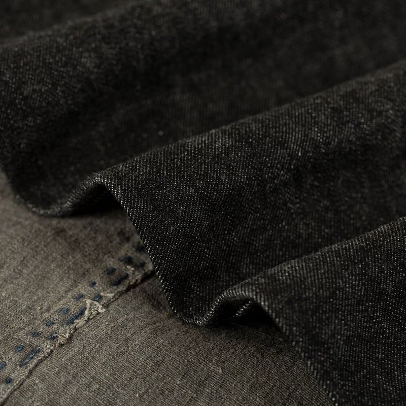 image détail toile flâneurs STUDIO D'ARTISAN 13oz Black Selvedge Denim