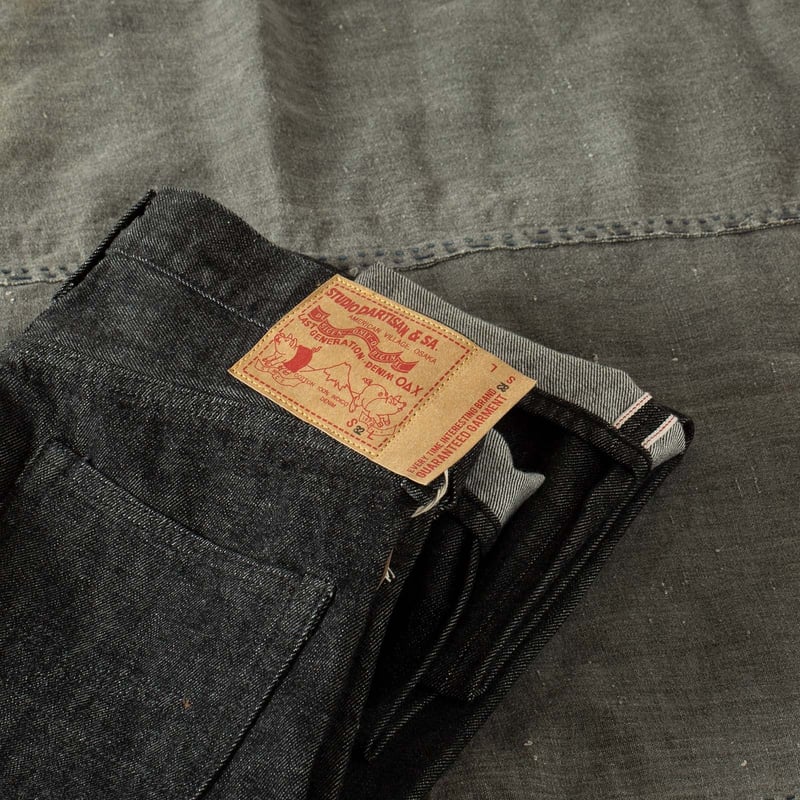 image détail 1 flâneurs STUDIO D'ARTISAN 13oz Black Selvedge Denim