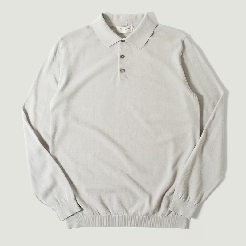 Vignettes flâneurs pull Mooncastle Ice Cotton Poloneck Light Gray