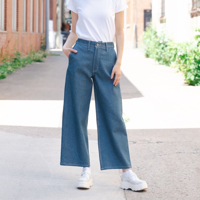 NAKED & FAMOUS WOMEN / Maudie Antique Blue Denim Stretch