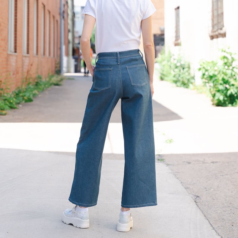 NAKED & FAMOUS WOMEN / Maudie Antique Blue Denim Stretch