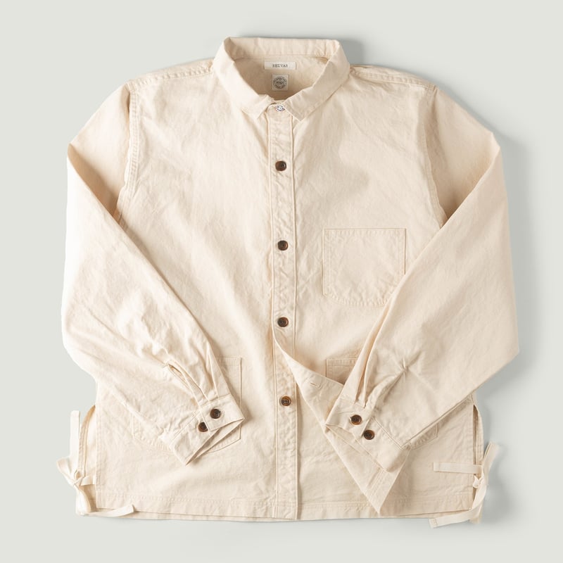 Image_Flâneurs_SEUVAS / 8oz Canvas Wing Collar Shirt Jacket Natural_Vignette