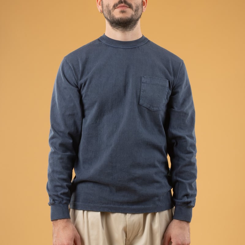 image portée de face flâneurs SURE MFG 7,5oz Pocket LS Tee Nasvy 1