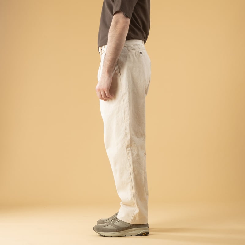 10oz Canvas Tapered 2Tuck Pants Natural