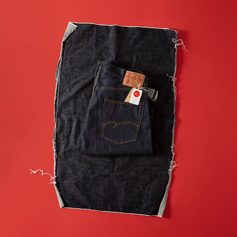 détail flâneurs STUDIO D'ARTISAN 13oz Selvedge Denim