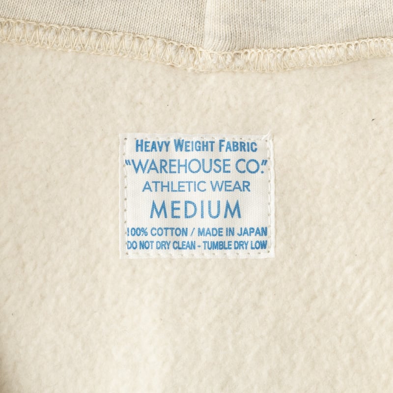 Image_Flâneurs_WAREHOUSE & CO. / lot. 487 Hooded Sweatshirt Oatmeal_Détail_Etiquette