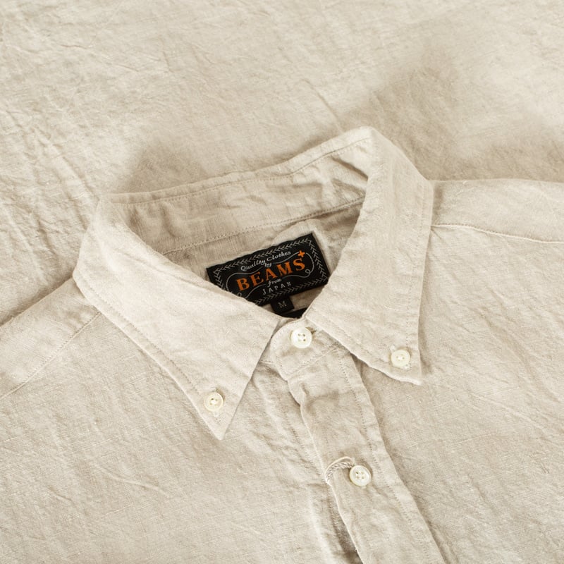 image détail  flâneurs col chemises en lin BEAMS PLUS B.D 1 40 Linen Chambray
