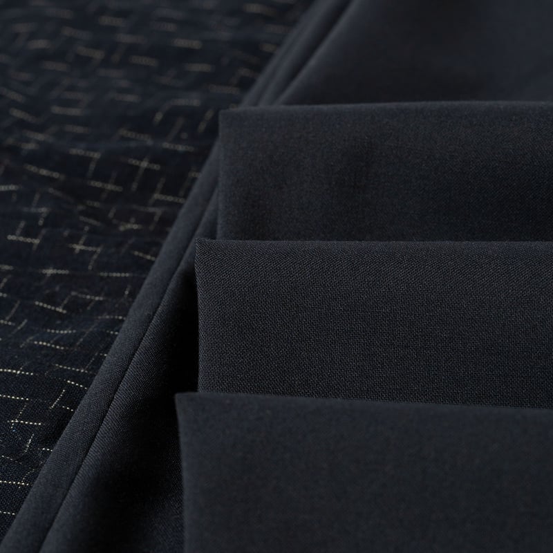 détail tissu  flâneurs BEAMS PLUS 2 Pleats Wool Tropical Dark Navy