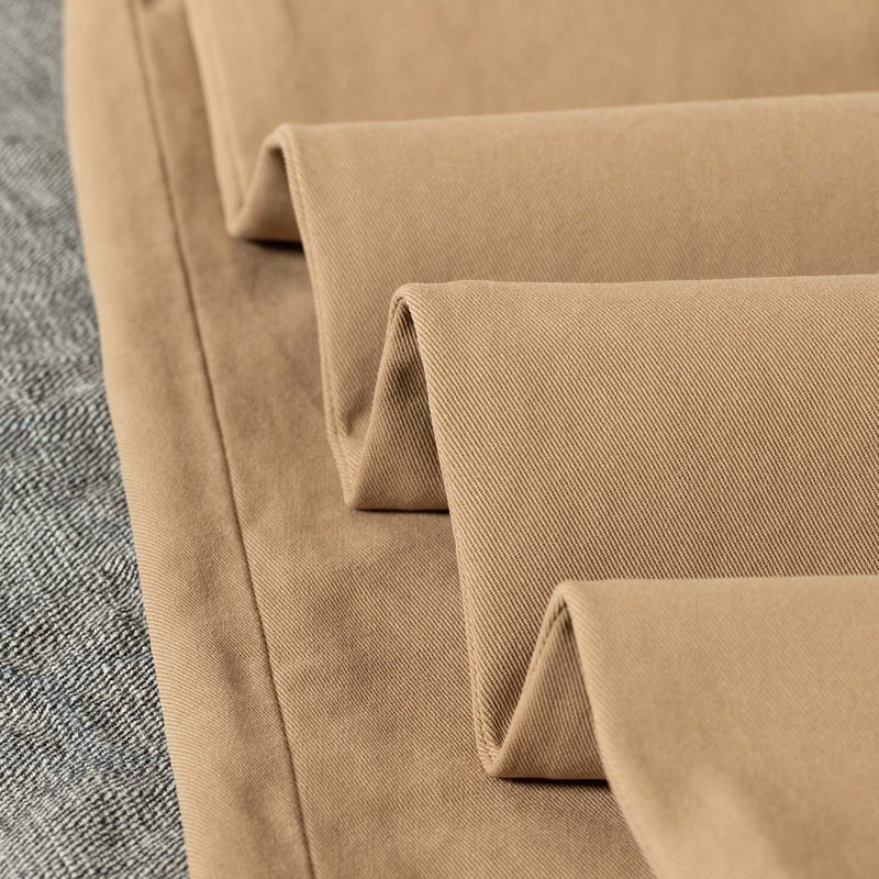 tissu flâneurs BEAMS PLUS 2 Pleats Trousers Long Twill Khaki