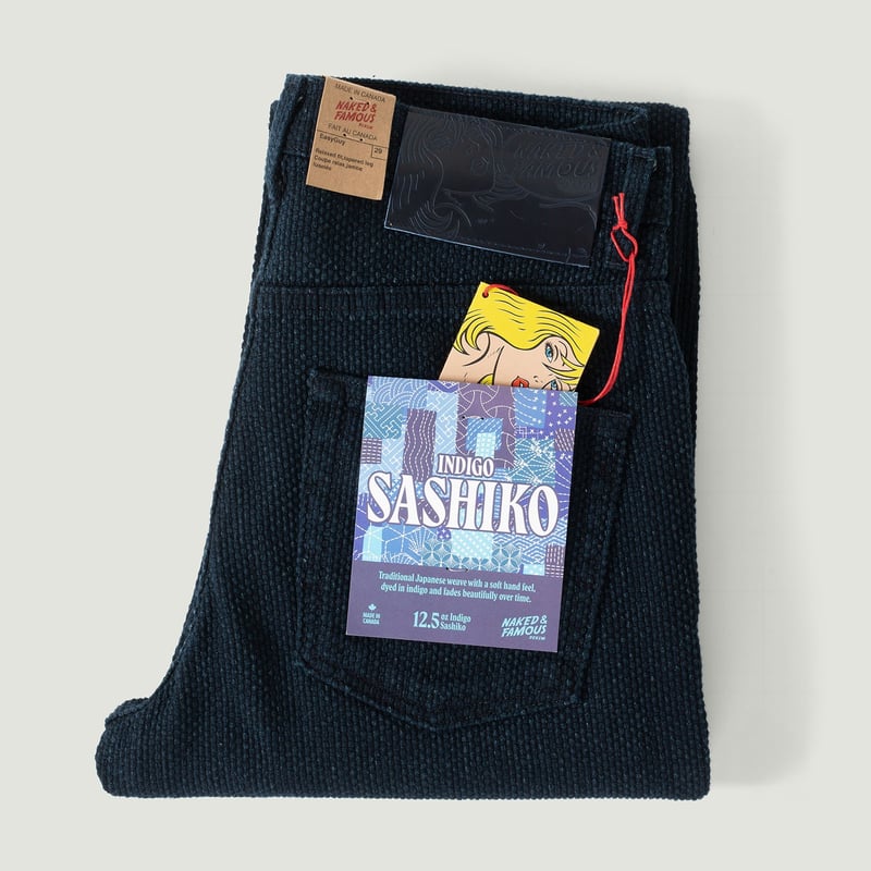 Vignettes flâneurs NAKED & FAMOUS EasyGuy Indigo Sashiko