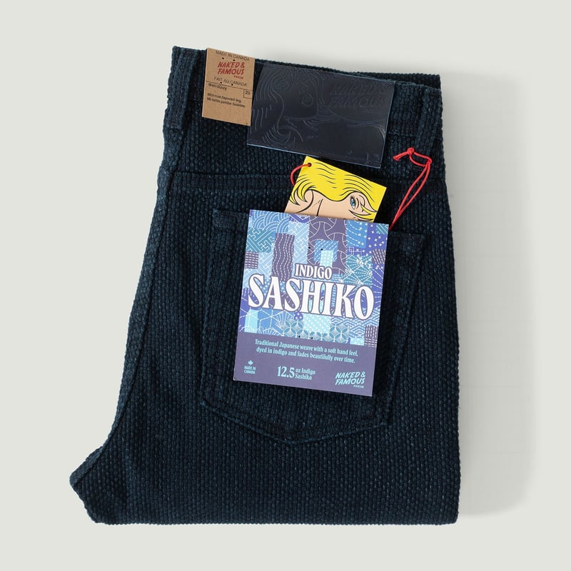 Vignettes flâneurs NAKED & FAMOUS WeirdGuy Indigo Sashiko
