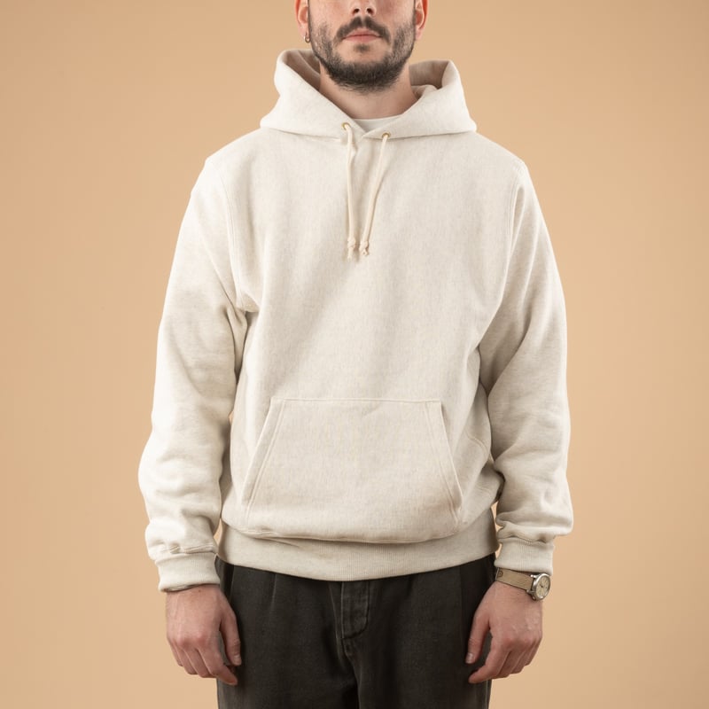 Image-FlâneursLot. 484 Plain Hooded Sweatshirt Oatmeal_de-face