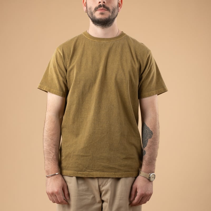 Image_Flâneurs_GOOD ON / Short Sleeve Crew T-Shirt P-Khaki Drill_de-face