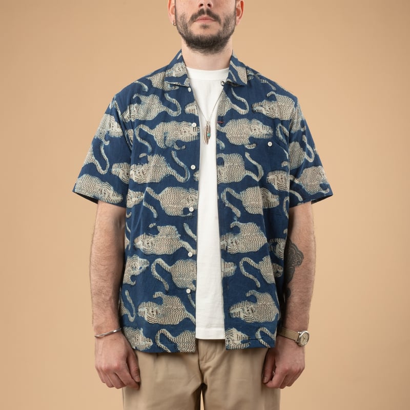 Image_Flâneurs_KARDO x FLÂNEURS / S/S Shirt BP69 Indigo/de_face