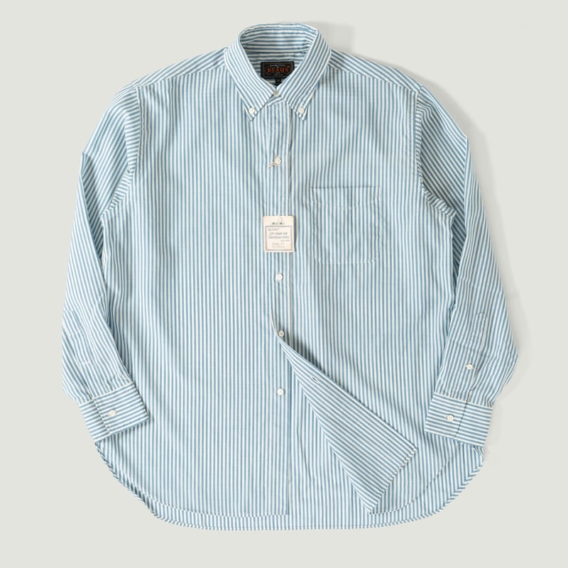 image flâneurs B.D Classic-Fit Wool Stripe Blue Vignette