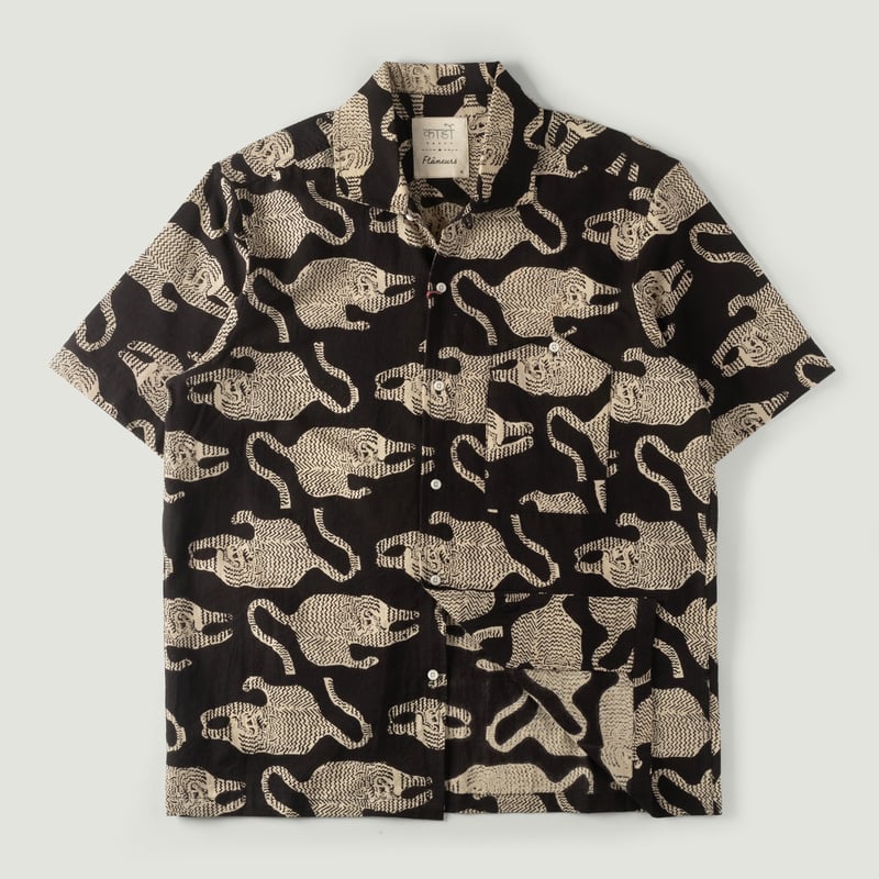 Image-Flâneurs_KARDO x FLÂNEURS / S/S Shirt BP69 Grey/Black_Vignette