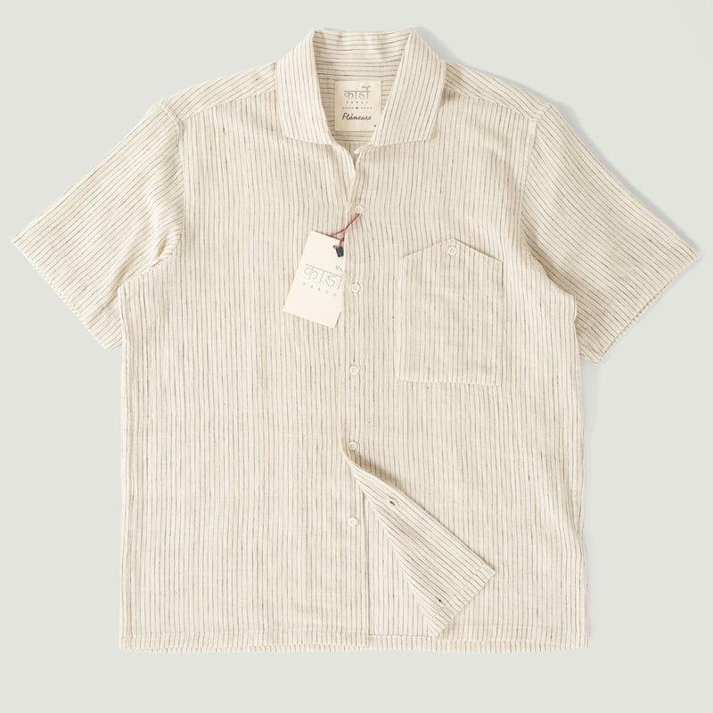 Vignettes Image-Flâneurs_ Kardo x Flaneurs Shirt EMB21 Natural Stripe