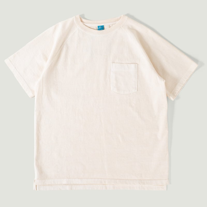 Heavy Raglan Pocket Tee P-Natural short sleeve thick t-shirts GOOD ON