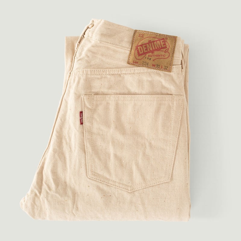 Vignettes flâneurs jeans selvedge DENIME Lot 224-66M 66 Model Natural Mother Cotton