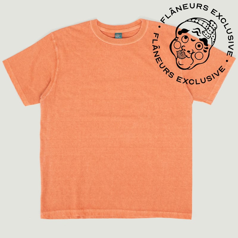 Vignettes flâneurs exclusive  teeshirt GOOD ON  Short Sleeve Crew T-Shirt P-persimmon badge