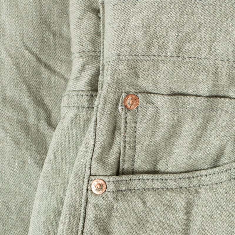 image flâneurs coin pocket Oni Denim 246-MOKU 11oz Neat Straight Mixed Gray Selvedge Denim-8