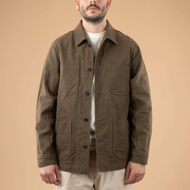 03100-HOX Heavy Oxford Coverall Jacket Olive