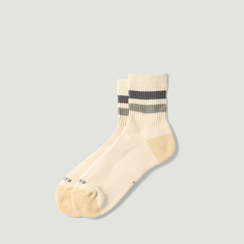 Image-Flâneurs_ROTOTO / Retro Athletic Ankle Socks Charcoal/Gray_Vignette