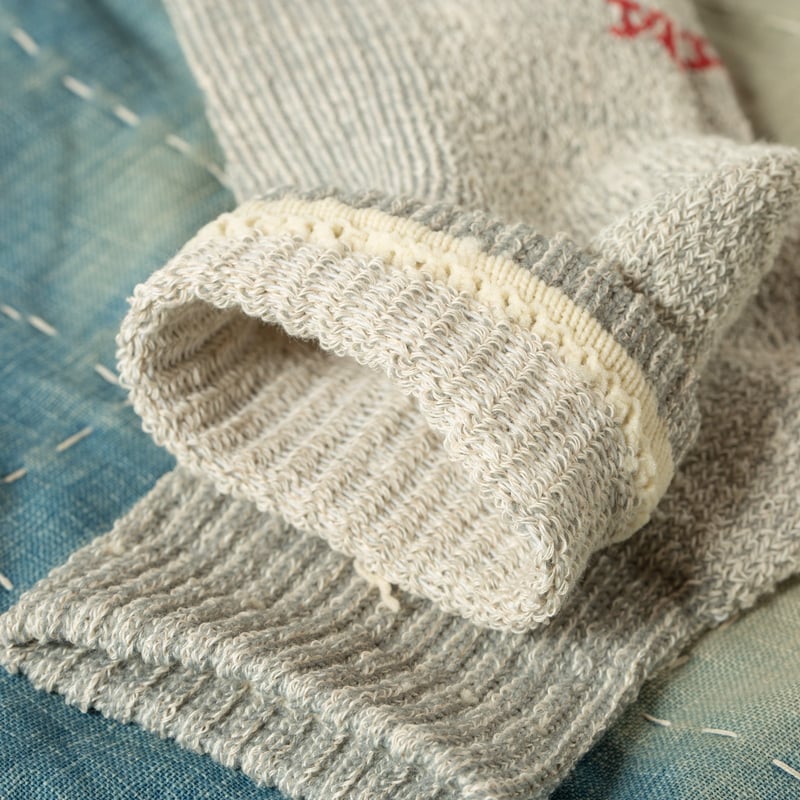 image flâneurs chaussettes ROTOTO  HempOrganic Cotton Pile Ankle Socks_gray