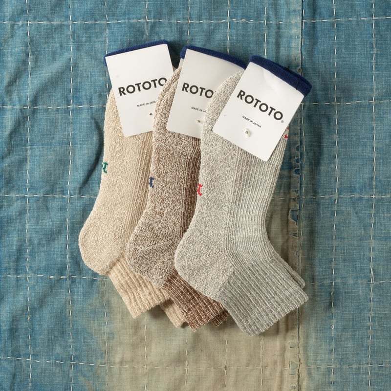 image flâneurs chaussettes ROTOTO  HempOrganic Cotton Pile Ankle Socks all