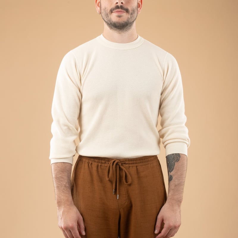 pantalon XX DEVELOPMENT SURE MFG 8.4oz Thermal L-S Shirt Kinari-de face inside
