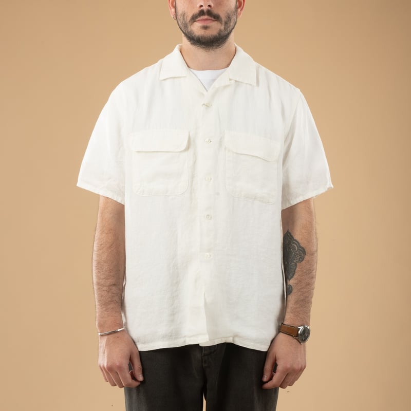 Open Collar 1/40 Linen White