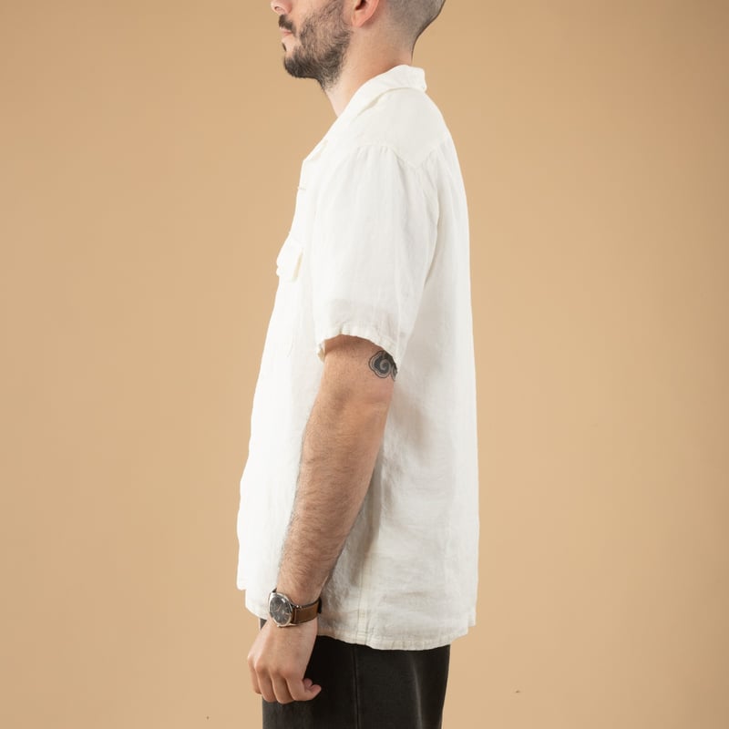 Open Collar 1/40 Linen White
