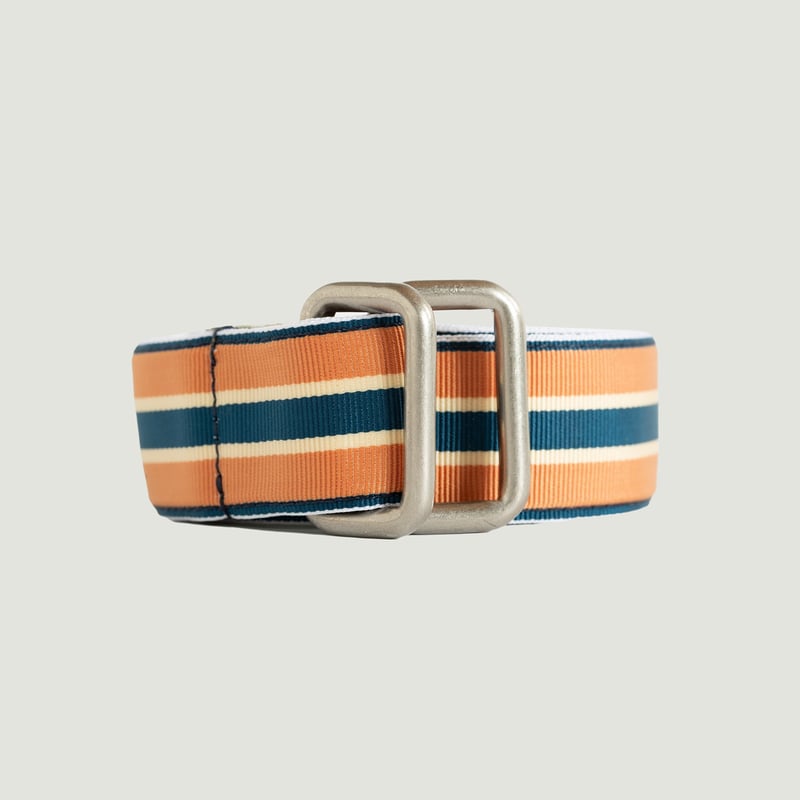 Vignettes flâneurs ceinture tissu BEAMS PLUS Grosgrain Tape Double Ring Belt Orange