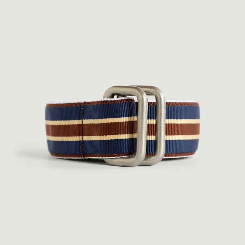 Vignettes flâneurs ceinture tissu BEAMS PLUS Grosgrain Tape Double Ring Belt navy
