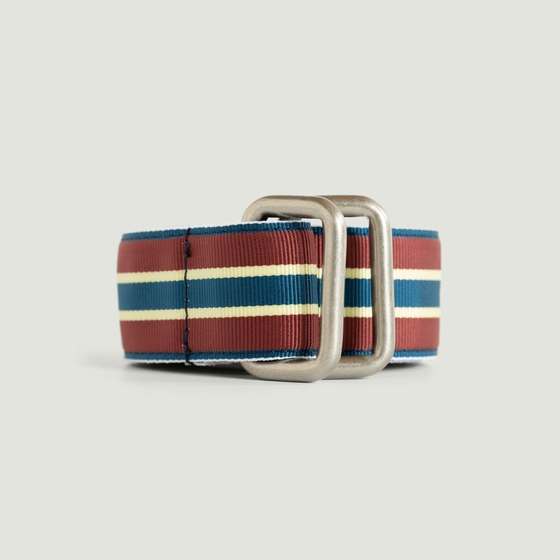 Vignettes flâneurs ceinture tissu BEAMS PLUS Grosgrain Tape Double Ring Belt brown