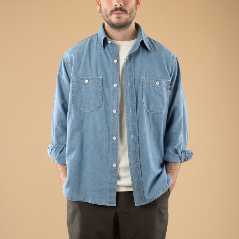 Work On Chambray Shirt Blue