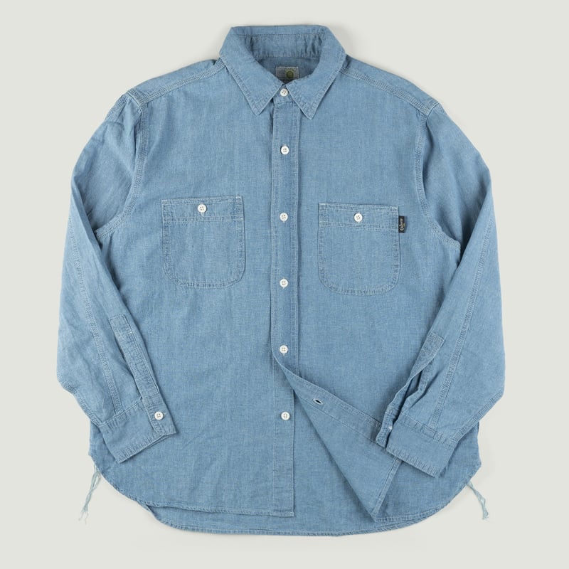 Work On Chambray Shirt Blue