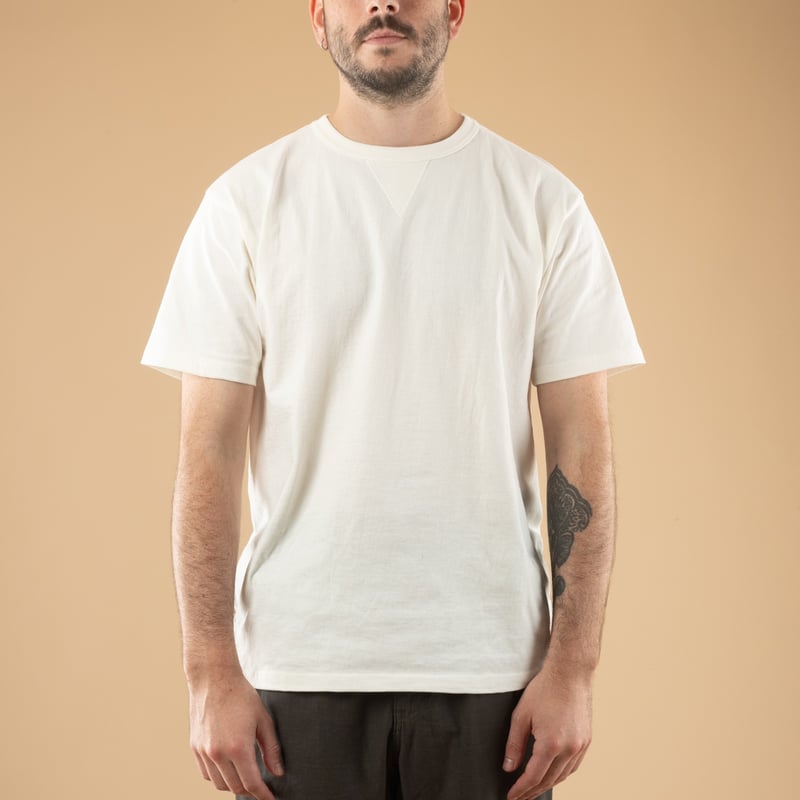 Lot. 267 Front V Gusset Crewneck T-Shirt Off White