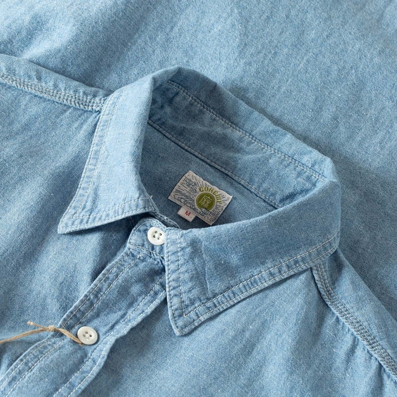 Work On Chambray Shirt Blue