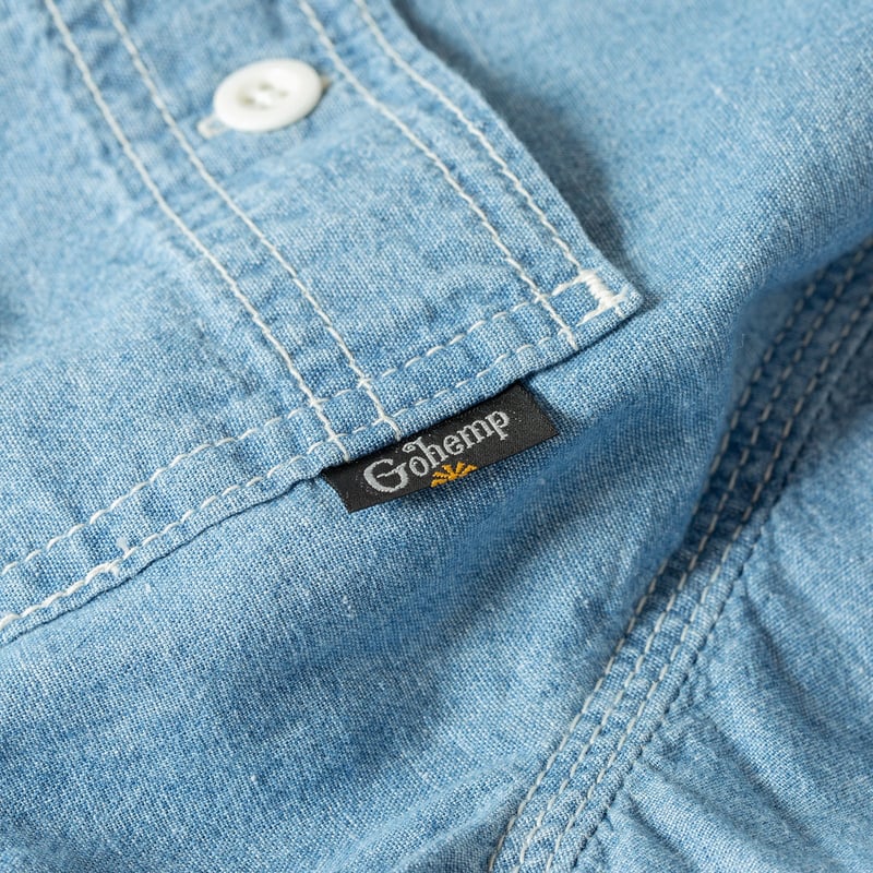 Work On Chambray Shirt Blue