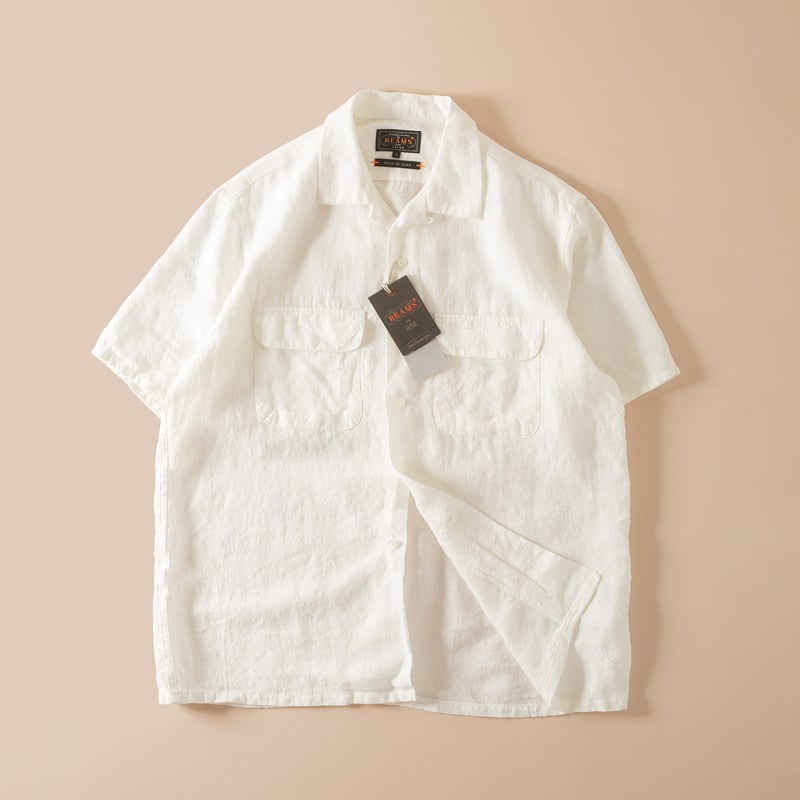 Open Collar 1/40 Linen White