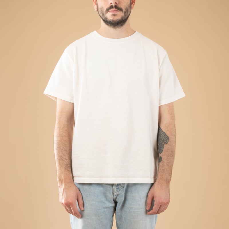 Image-Flaneurs_GOOD ON / S/S Heavy Crew Tee P-Natural_de-face